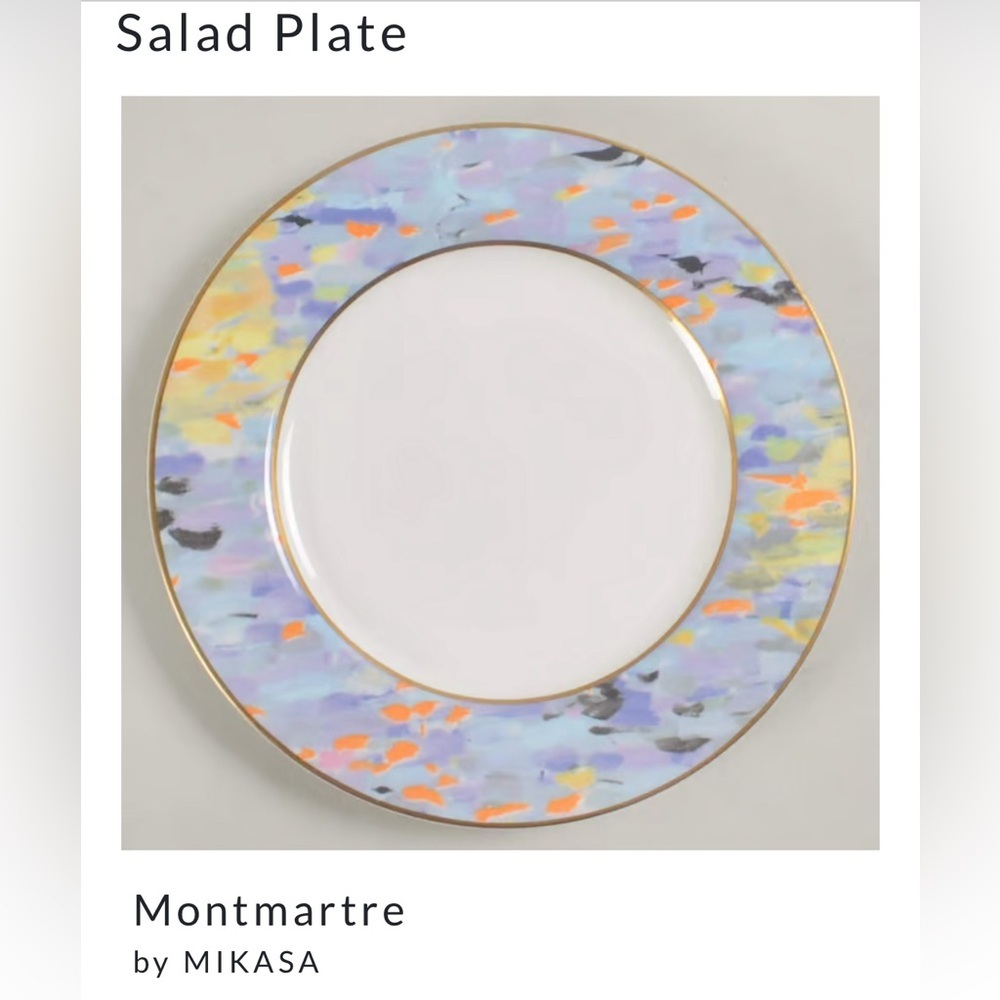 Mikasa Montmartre cups and saucers, bread and butter plates, and salad plates - Picture 4 of 17